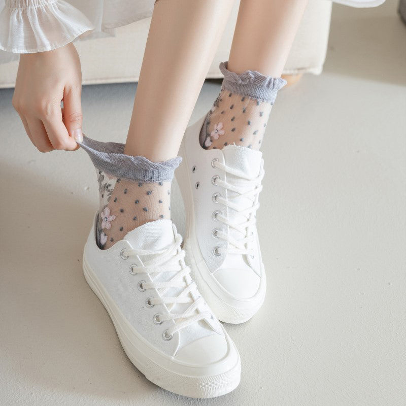 Chaussettes Fleuries Respirantes