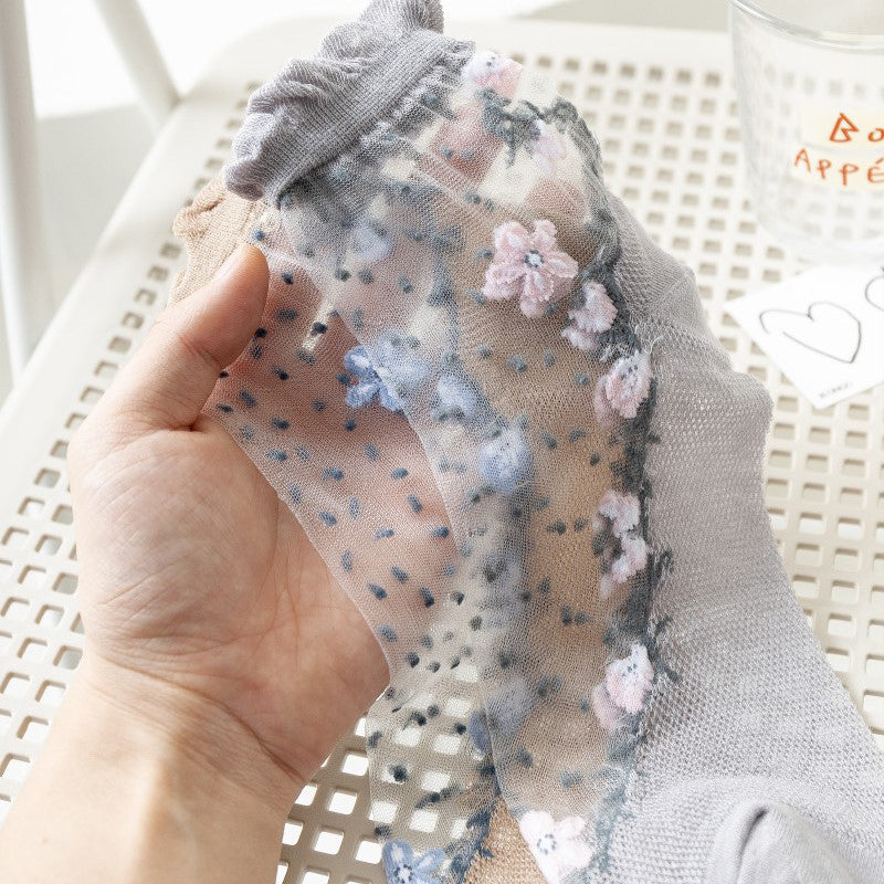 Chaussettes Fleuries Respirantes