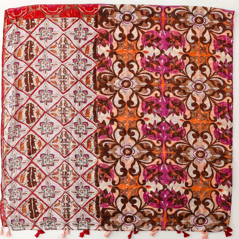 Écharpe À Imprimé Floral Vintage