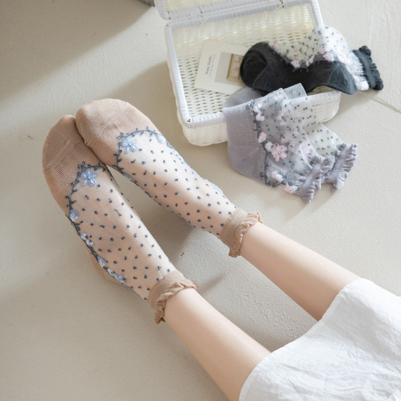 Chaussettes Fleuries Respirantes