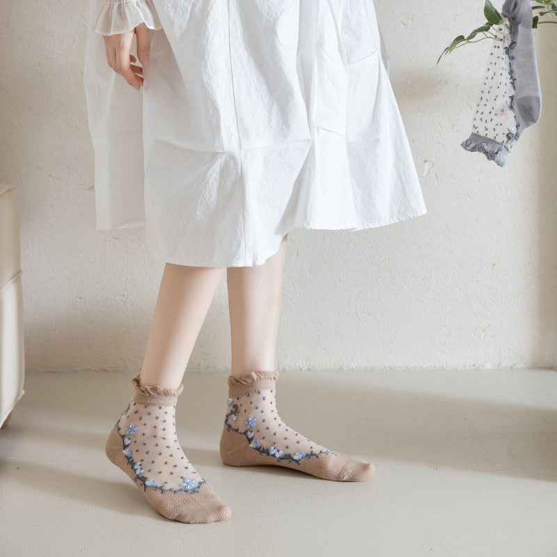 Chaussettes Fleuries Respirantes