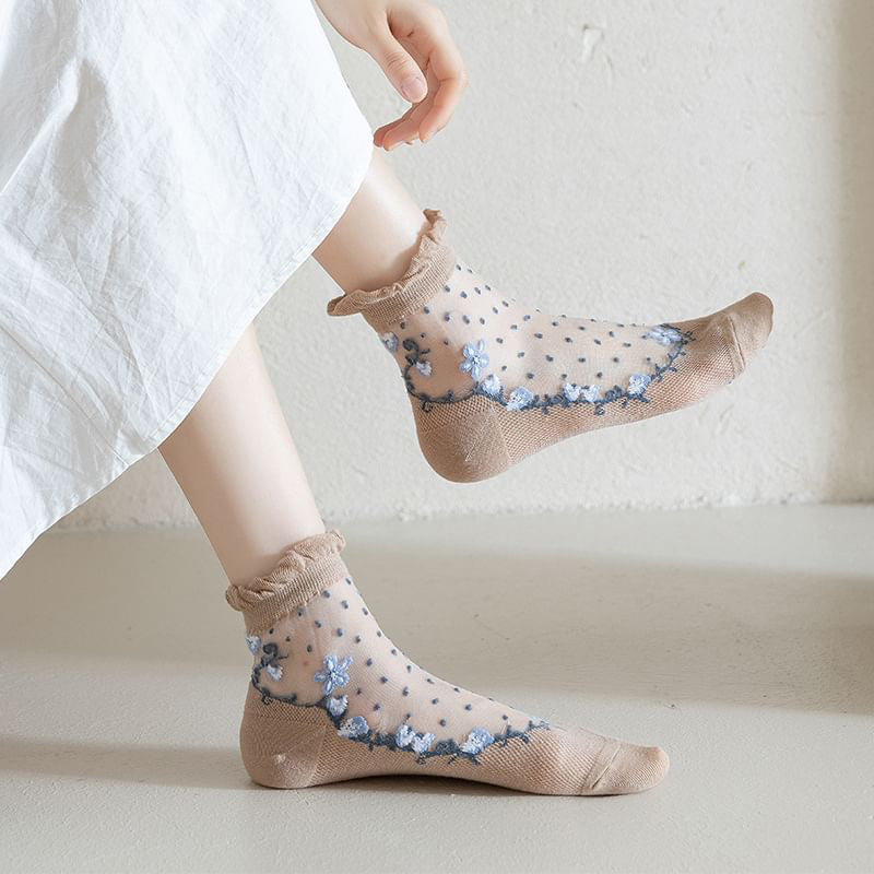 Chaussettes Fleuries Respirantes