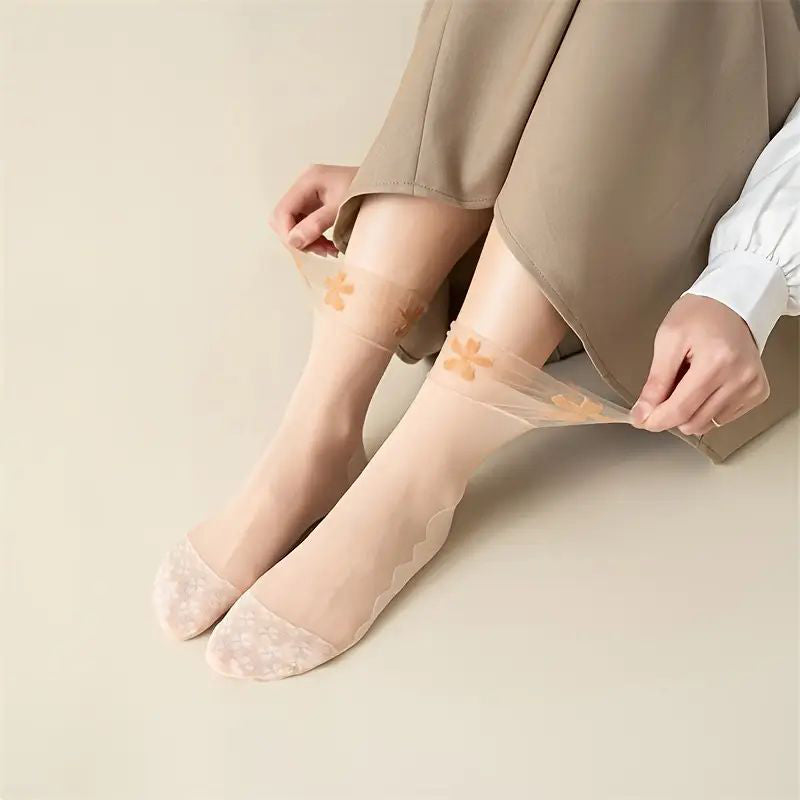 Chaussettes Fleuries Respirantes