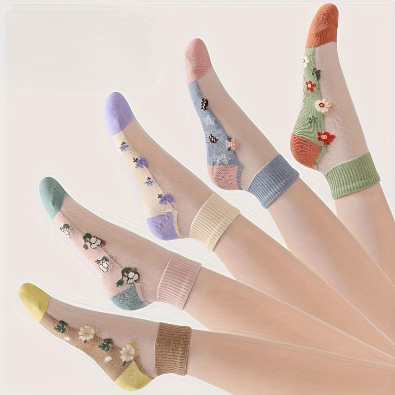 Chaussettes Fleuries Respirantes