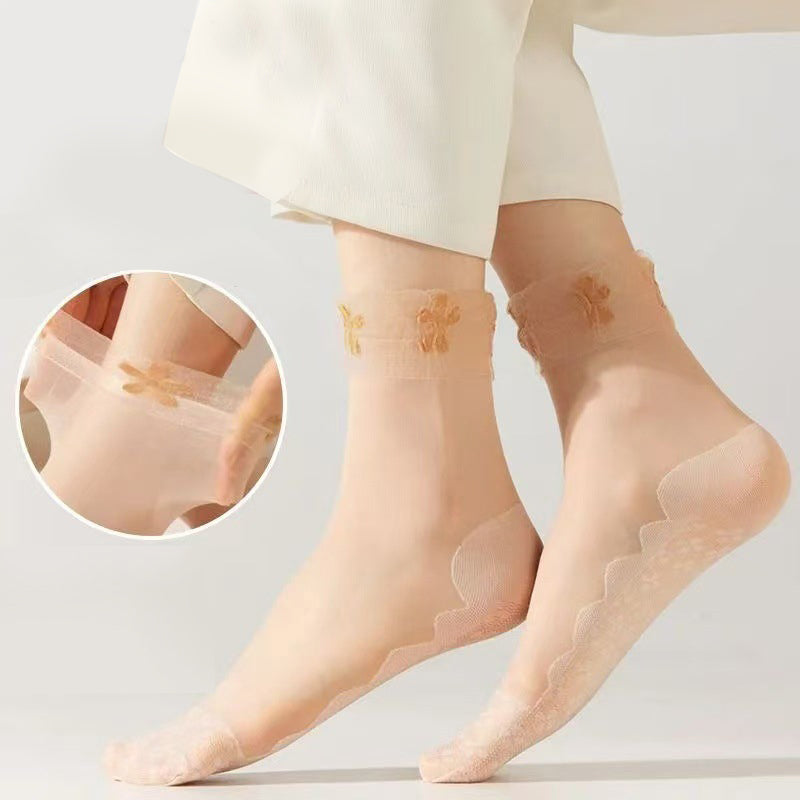 Chaussettes Fleuries Respirantes