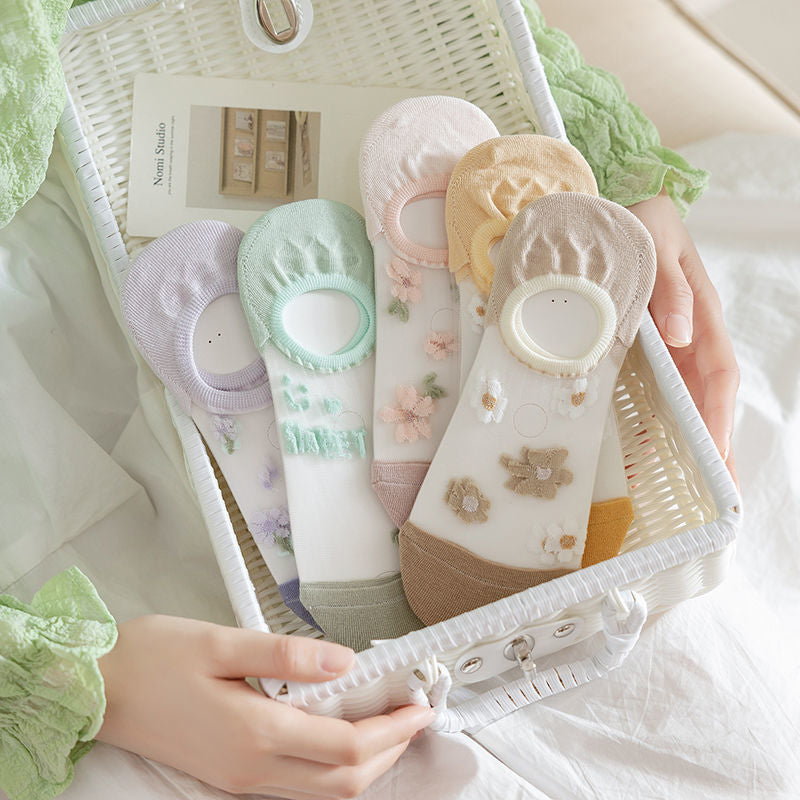 Chaussettes Fleuries Respirantes