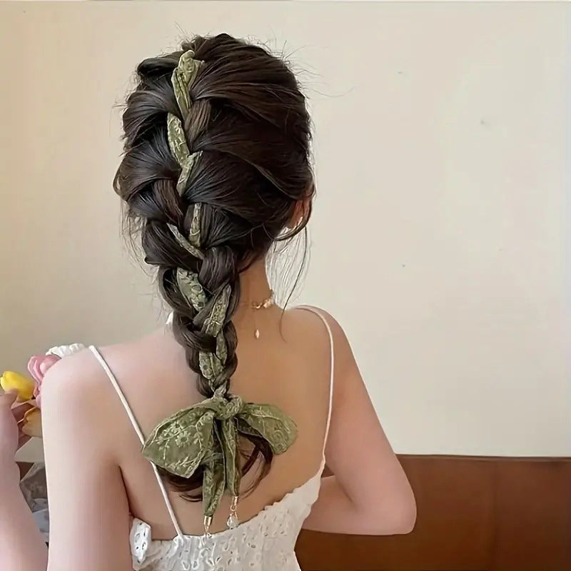 Écharpe Élégante Brodée De Fleurs