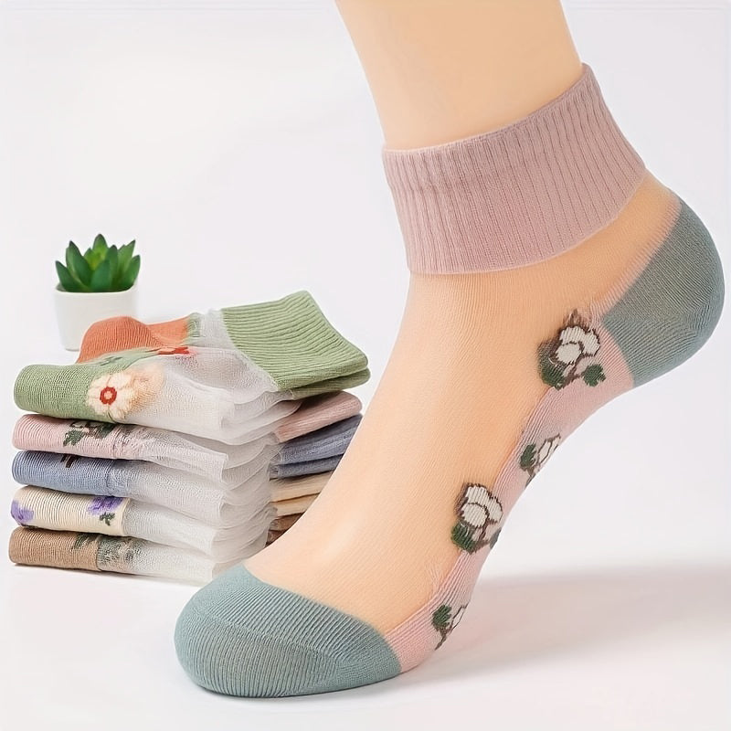 Chaussettes Fleuries Respirantes