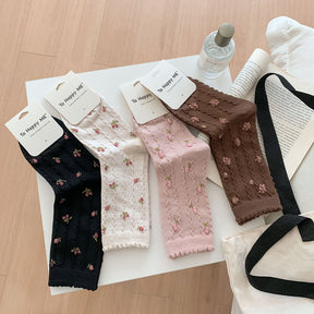 Chaussettes Fleuries Décontractées