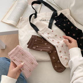 Chaussettes Fleuries Décontractées