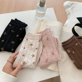 Chaussettes Fleuries Décontractées