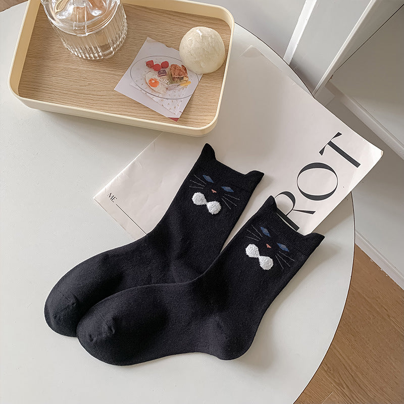 Chaussettes Décontractées À Motif Chat
