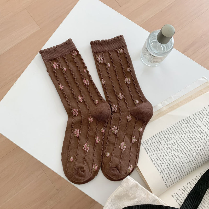 Chaussettes Fleuries Décontractées