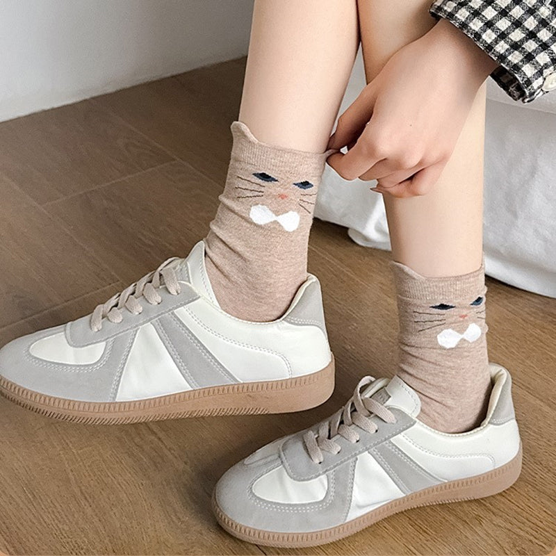 Chaussettes Décontractées À Motif Chat
