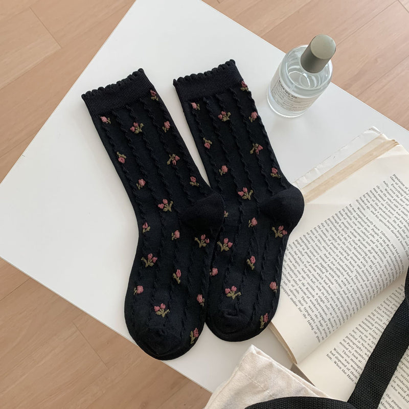 Chaussettes Fleuries Décontractées
