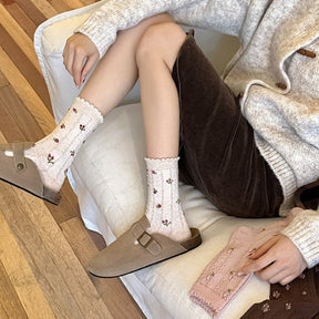 Chaussettes Fleuries Décontractées