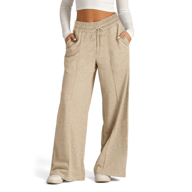 Pantalon Décontracté De Couleur Uni