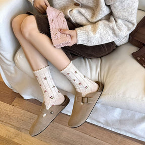 Chaussettes Fleuries Décontractées