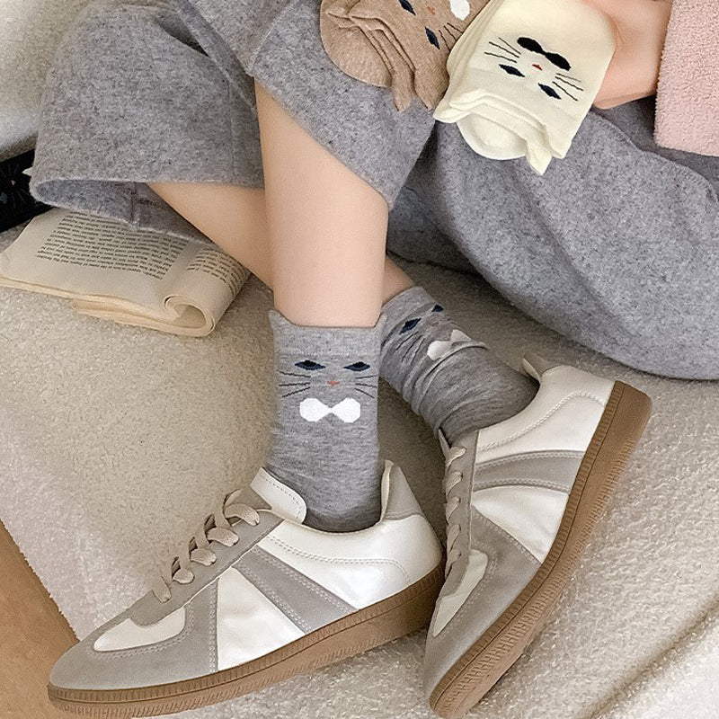 Chaussettes Décontractées À Motif Chat