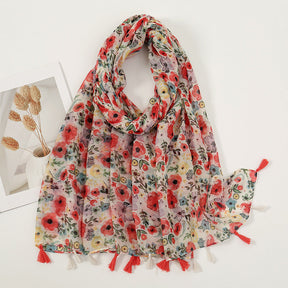 Écharpe À Imprimé Floral Vintage