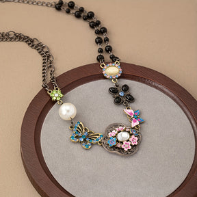 Collier Papillon Ethnique Vintage