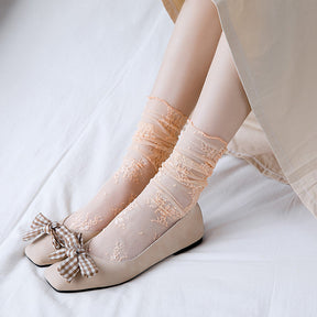 Chaussettes Respirantes En Dentelle