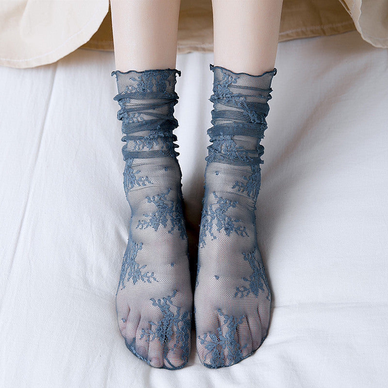 Chaussettes Respirantes En Dentelle