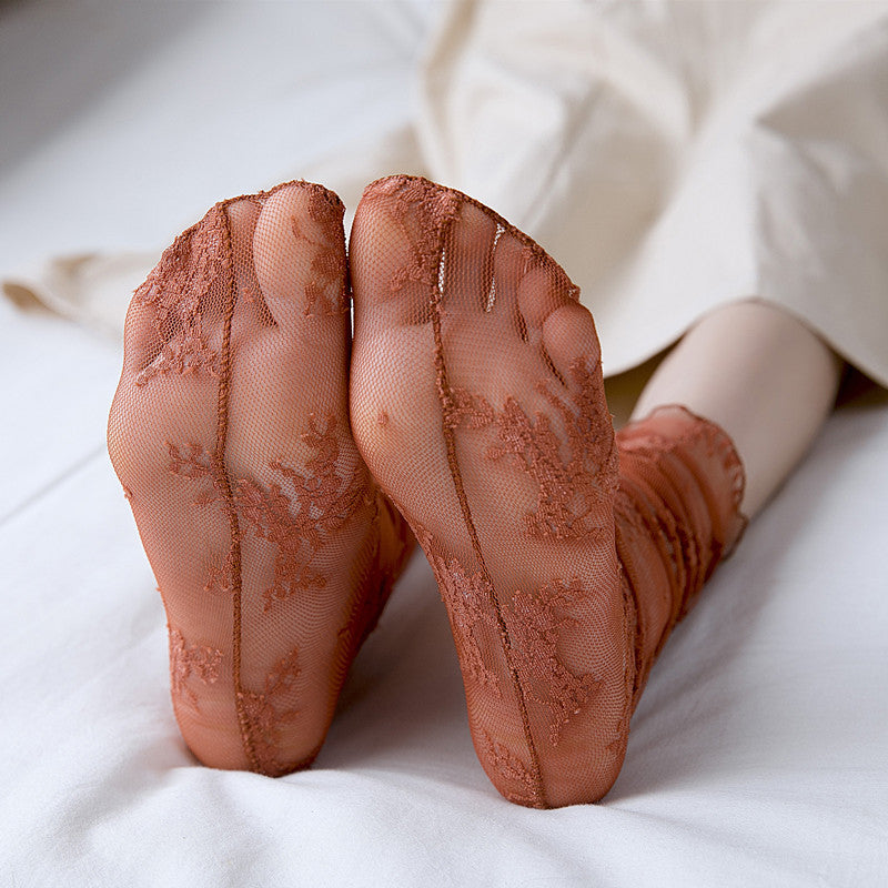 Chaussettes Respirantes En Dentelle