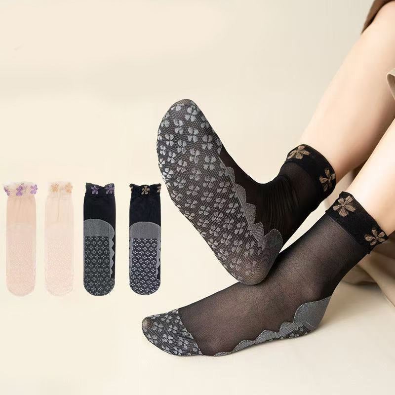 Chaussettes Fleuries Respirantes