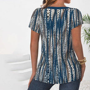 Blouse Vintage À Imprimé Léopard