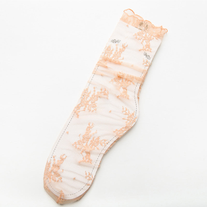 Chaussettes Respirantes En Dentelle