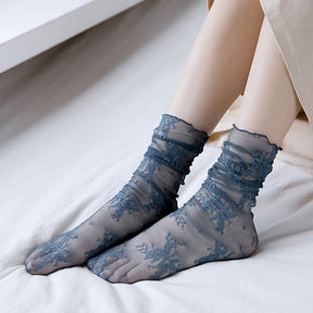 Chaussettes Respirantes En Dentelle