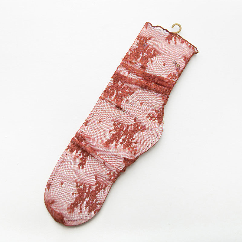 Chaussettes Respirantes En Dentelle