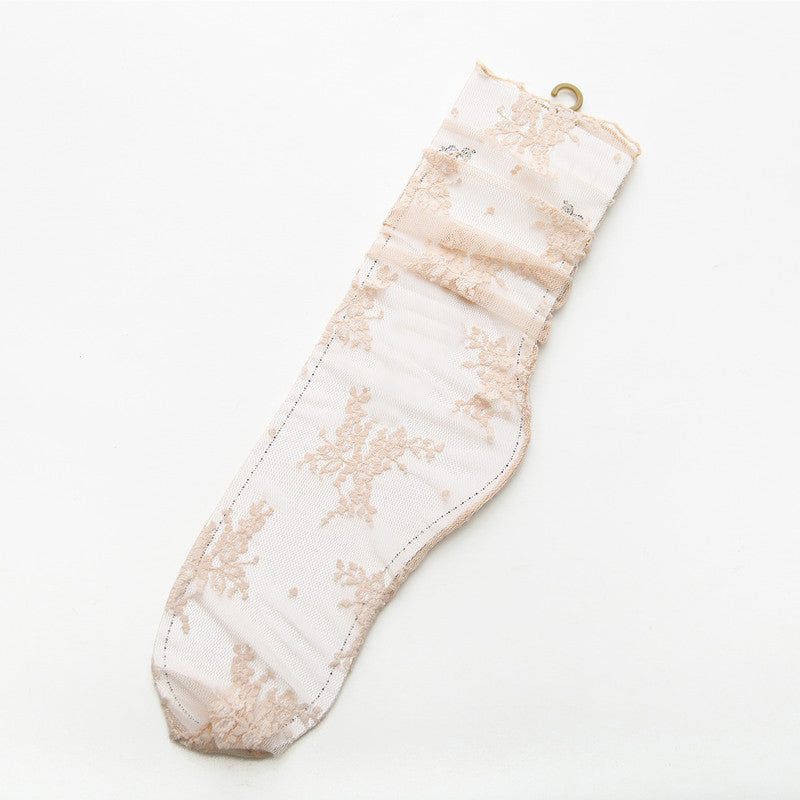 Chaussettes Respirantes En Dentelle