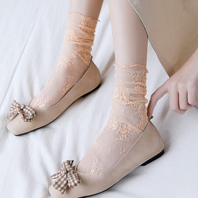 Chaussettes Respirantes En Dentelle