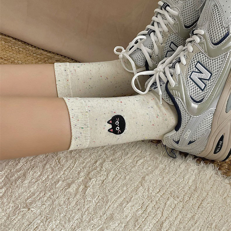 Chaussettes Décontractées À Imprimé Chat