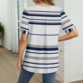 Blouse Décontractée À Rayures