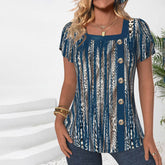 Blouse Vintage À Imprimé Léopard