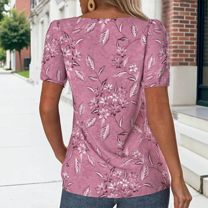 T-Shirt À Imprimé Floral Vintage