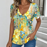 T-Shirt À Imprimé Floral Vintage