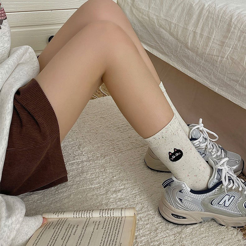Chaussettes Décontractées À Imprimé Chat