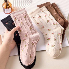 Chaussettes Fleuries Décontractées