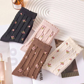 Chaussettes Fleuries Décontractées