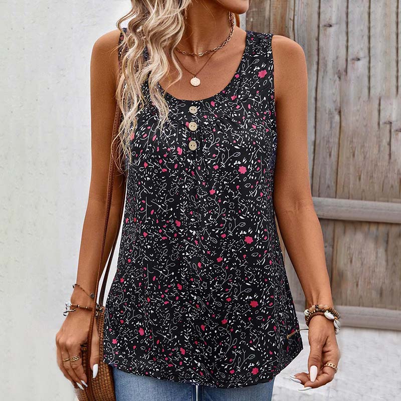 Débardeur Vintage À Imprimé Floral
