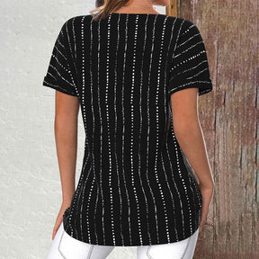 T-Shirt Rayé Décontracté