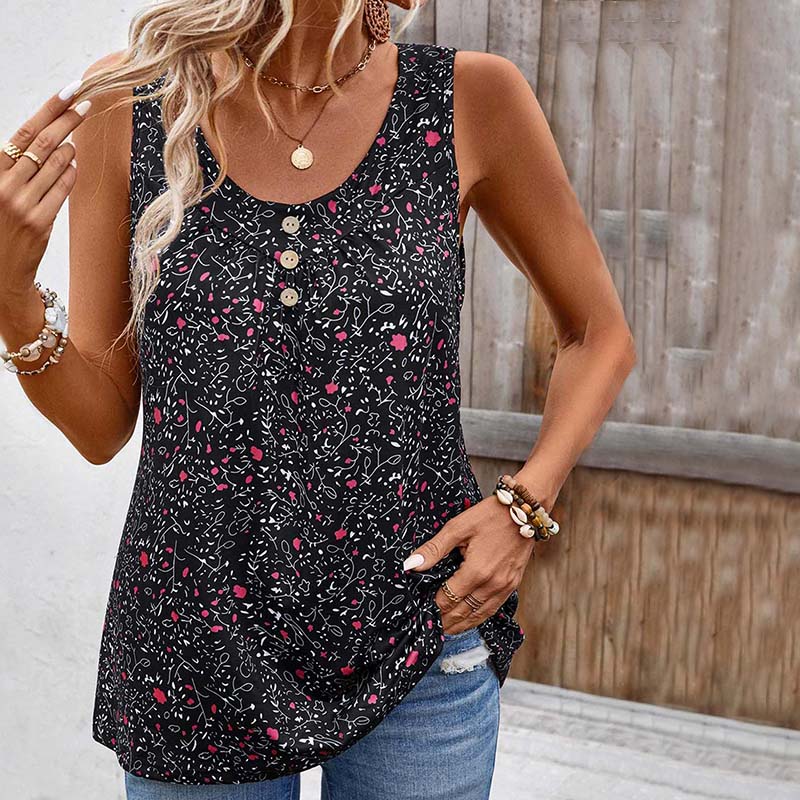 Débardeur Vintage À Imprimé Floral