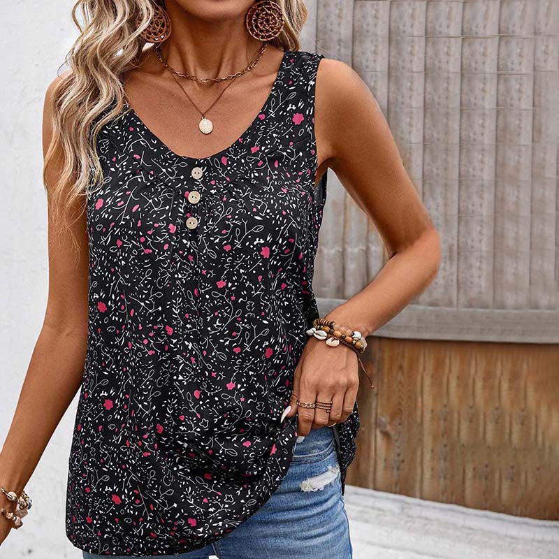 Débardeur Vintage À Imprimé Floral