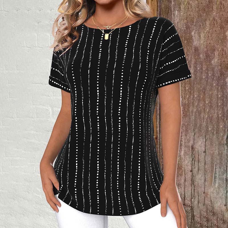 T-Shirt Rayé Décontracté