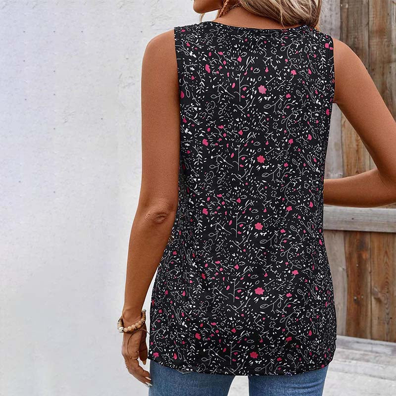 Débardeur Vintage À Imprimé Floral