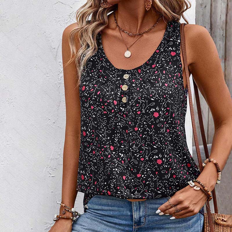 Débardeur Vintage À Imprimé Floral